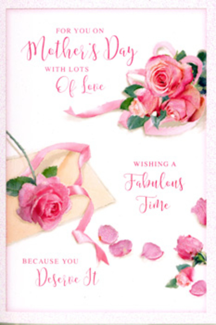 This Mother's Day card design appears like a still-life bouquet captured in ink and paint, reflecting the same care a Haringey florist would pour into a hand-tied arrangement. The scene is built around several generous pink roses, arranged in loose, romantic clusters that stretch gracefully across the card. Each bloom shows layers of velvety petals, from pale shell pink near the tips to a deeper rosy heart, giving the impression of freshly opened flowers just brought in from a front garden in Bounds Green or Wood Green. A gentle scattering of individual petals lies around them, some nestled close as if just dropped, others drifting further away in a whimsical path that draws the eye through the composition. The petals feel soft and almost weightless, their curved edges and subtle shadows suggesting the lightness of real rose petals falling to a tabletop. Elegant, hand-lettered script in a warm, flowing style sits among the flowers, conveying Mother's Day sentiments with a personal, handwritten feel, as though a loved one had taken time to choose each word. The background is a calm, creamy white, lending space and serenity so that the roses remain the true focal point. Soft, even lighting bathes the image, without harsh contrasts, creating a tender, intimate mood reminiscent of opening a card beside a vase of fresh blooms overlooking Downhills Park. The overall impression is one of gentle appreciation and quiet joy - the kind of card that naturally accompanies a beautiful bouquet delivered to mums throughout Haringey, carrying both visual charm and heartfelt emotion.